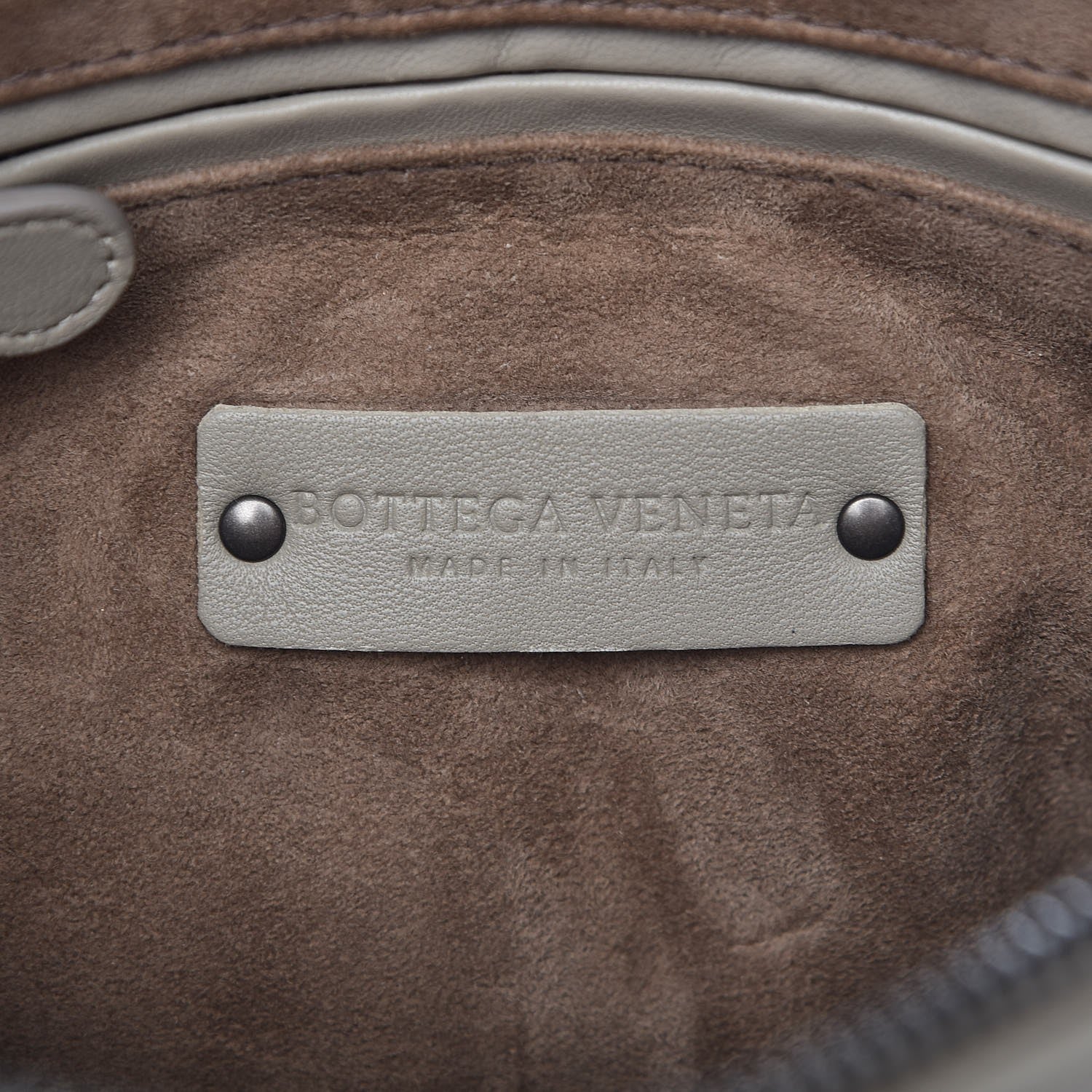 Bottega Veneta Nappa Intrecciato Striped Nodini Crossbody Messenger Fume Steel 6 of 7