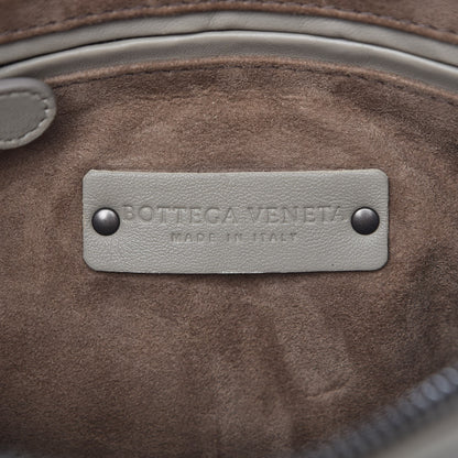 Bottega Veneta Nappa Intrecciato Striped Nodini Crossbody Messenger Fume Steel 6 of 7
