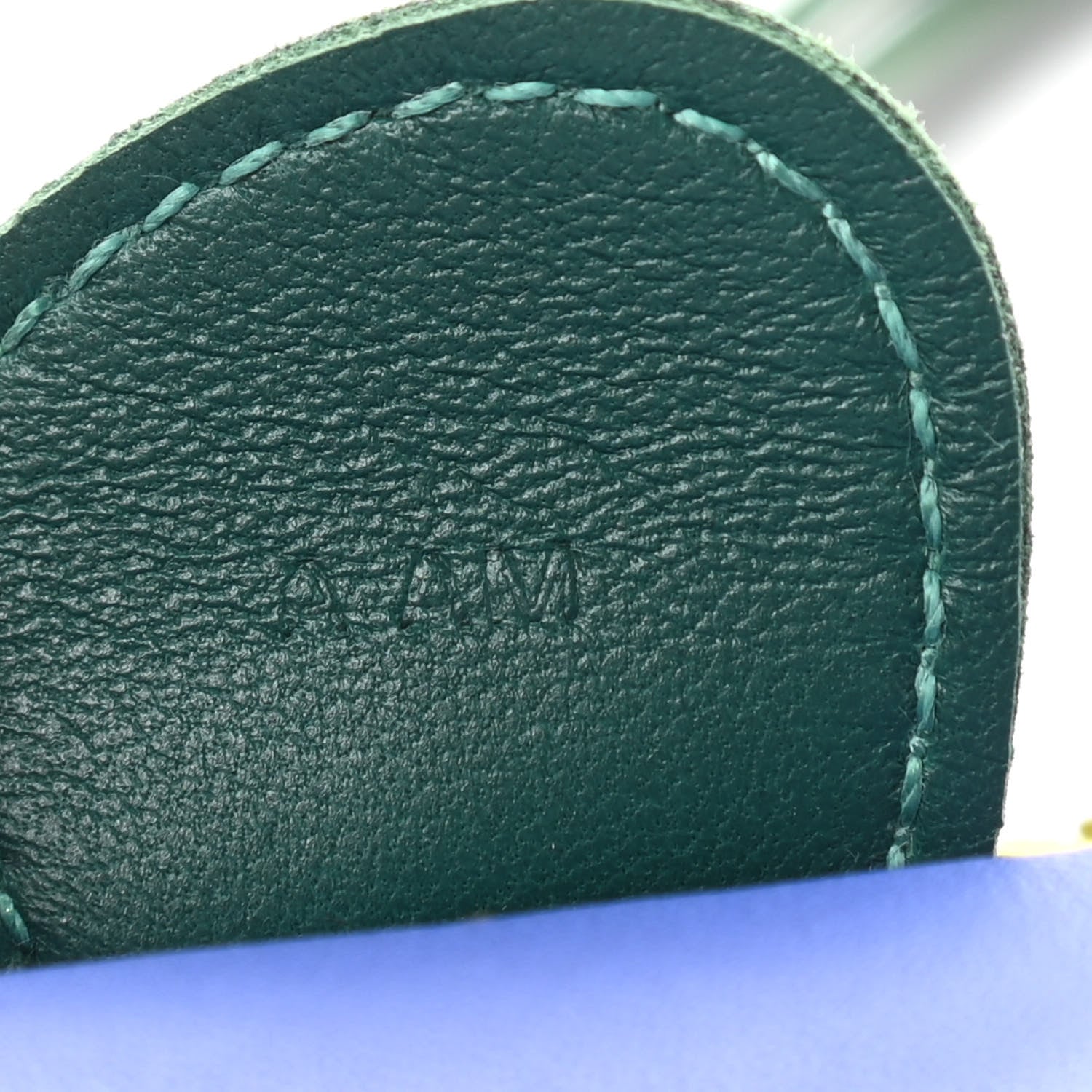 Hermes Milo Lambskin Grigri Rodeo Horse Bag Charm MM Bleu Electrique Lime Vert Fonce 4 of 4