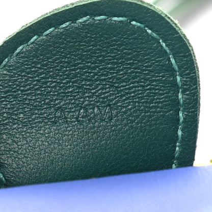 Hermes Milo Lambskin Grigri Rodeo Horse Bag Charm MM Bleu Electrique Lime Vert Fonce 4 of 4