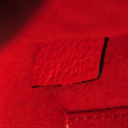 Celine Drummed Calfskin Nano Luggage Vermillion 7 of 8