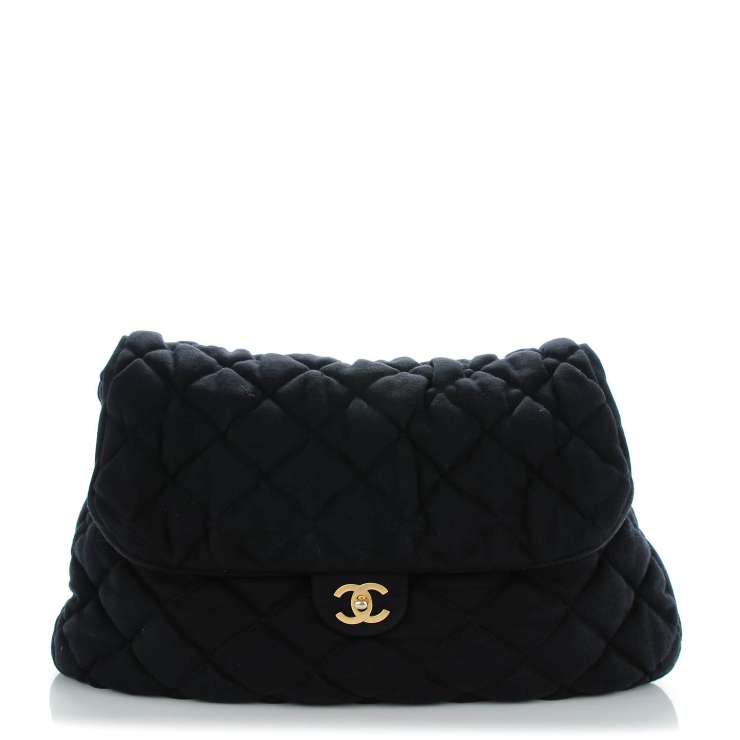 Jersey Large Bubble Quilt Flap Black