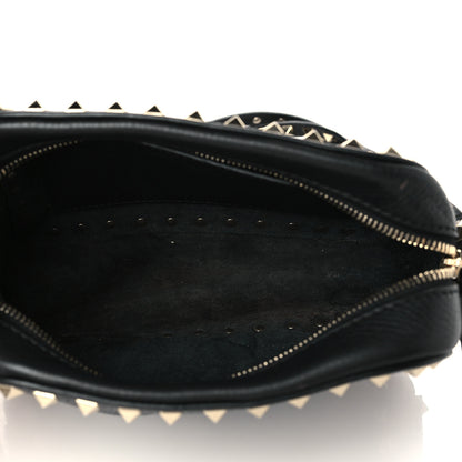 Valentino Garavani Pebbled Calfskin Rockstud Camera Crossbody Bag Black 5 of 9
