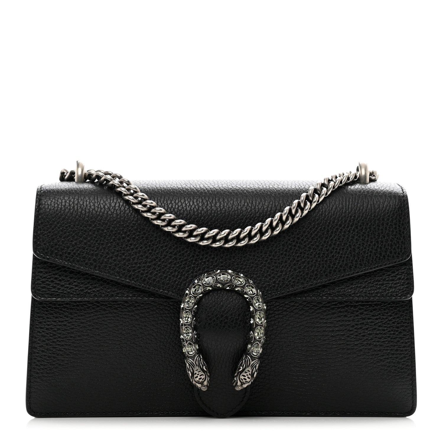 Gucci Pebbled Calfskin Small Dionysus Shoulder Bag Black 1 of 13