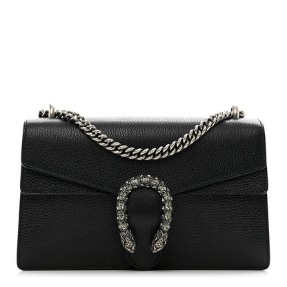 Gucci Pebbled Calfskin Small Dionysus Shoulder Bag Black 1 of 13