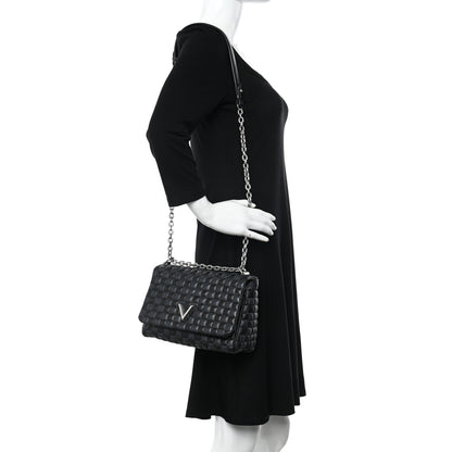 Louis Vuitton Calfskin Quilted Damier Twist MM Black Anthracite 2 of 10