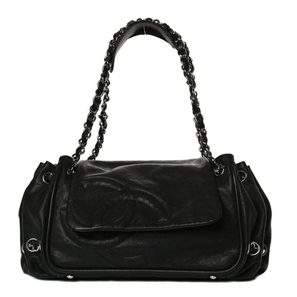 Chanel Caviar Diagonal Ligne Flap Black 1 of 12