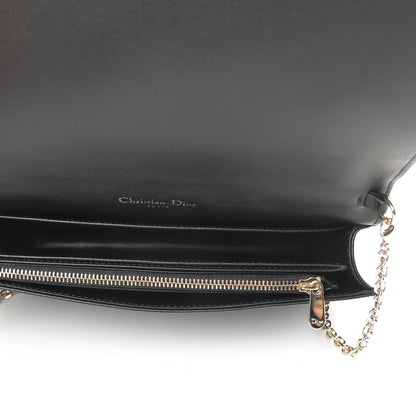 Christian Dior Lambskin Cannage Lady Dior Chain Wallet Black 6 of 13