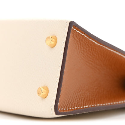 Hermes Epsom Horseshoe Mini Kelly Sellier 20 Craie Gold 10 of 14