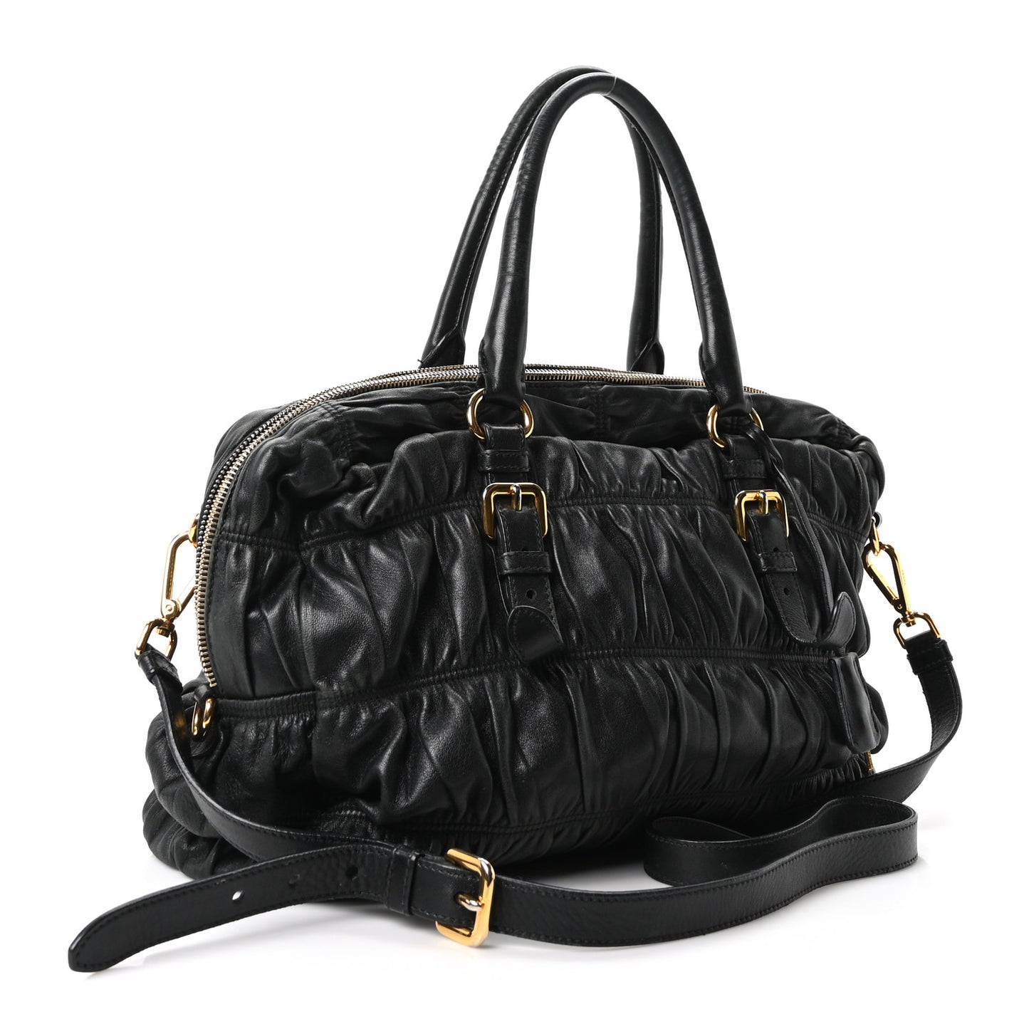 Nappa Gaufre Tote Black