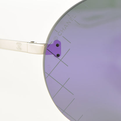 Chanel Mirrored Round Sunglasses 4216 Purple 9 of 9