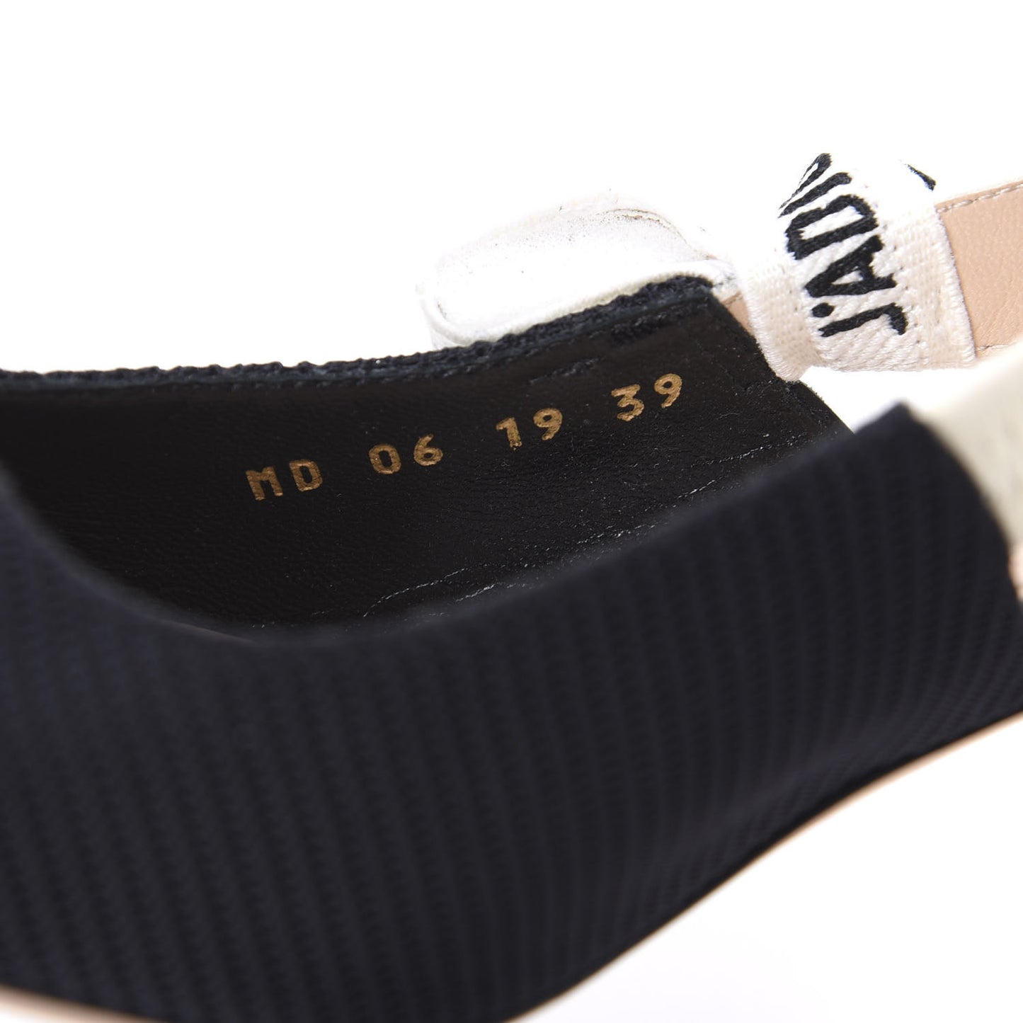 Technical Canvas Ribbon J Adior Slingback 65mm Pumps 39 Black
