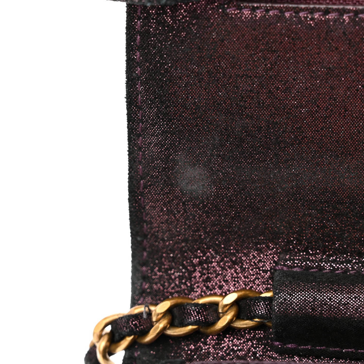 Chanel Iridescent Calfskin Quilted Tartan Button Wallet on Chain WOC 13 of 17