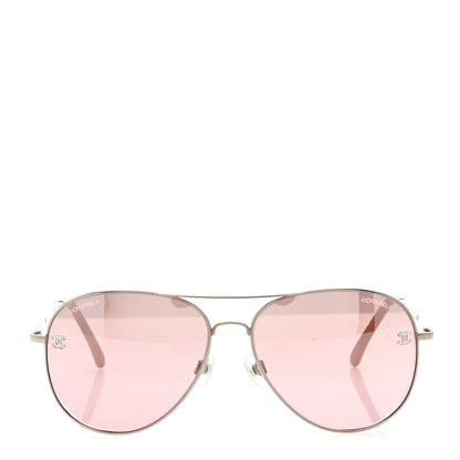 Chanel CC Aviator Sunglasses 4189-T-Q Pink 2 of 8