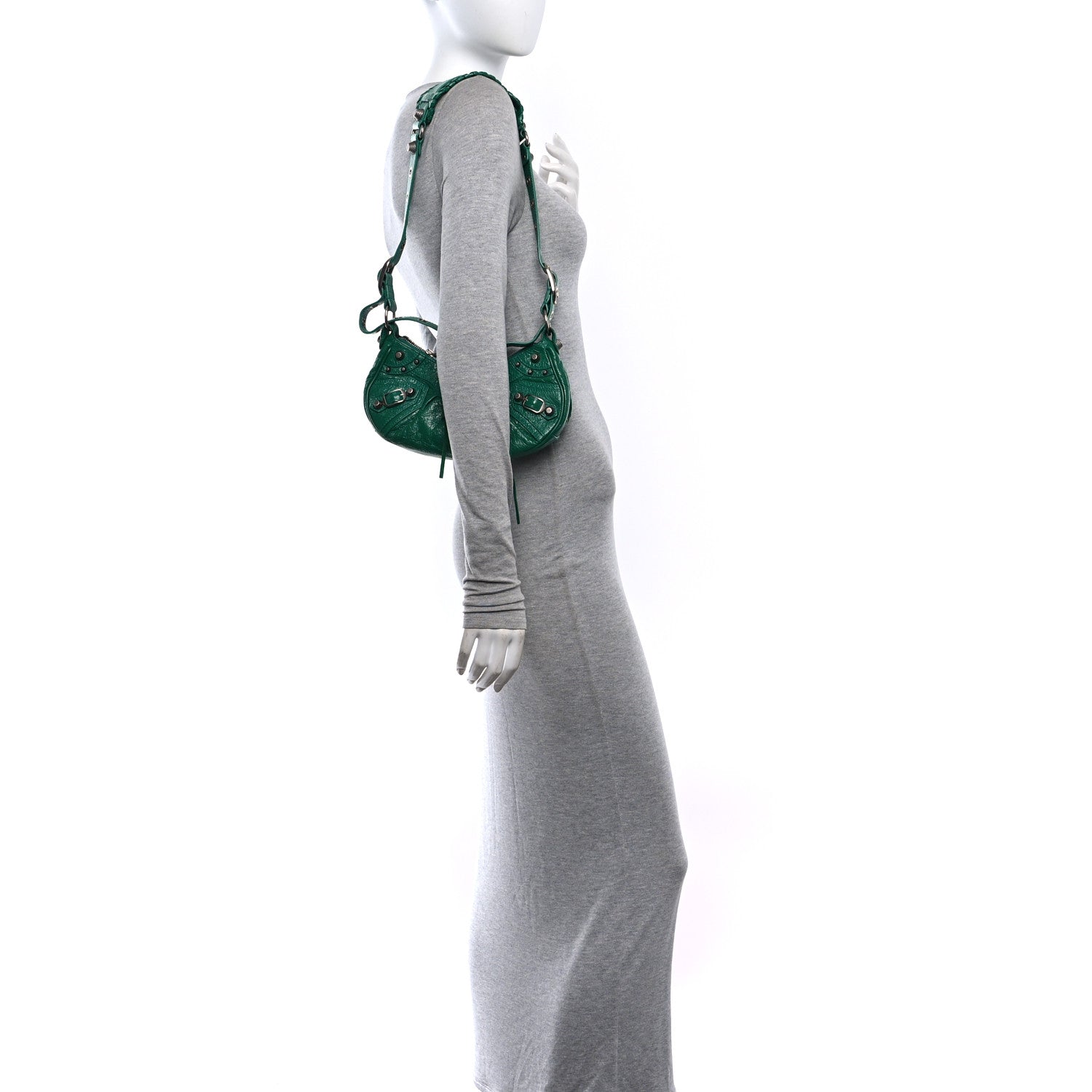 Balenciaga Agneau Arena Le Cagole Shoulder Bag XS Jade 2 of 11