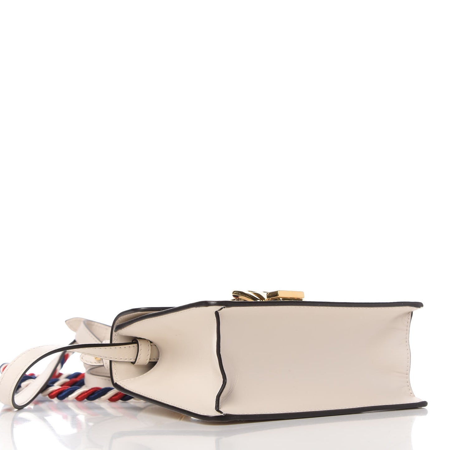 Calfskin Mini Sylvie Top Handle Bag White