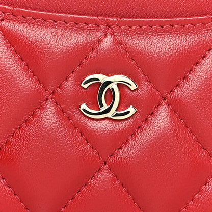 Chanel Lambskin Quilted Card Holder Red 8 of 8