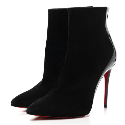Christian Louboutin Veau Velours Patent Delicotte 100 Booties 36.5 Black 3 of 8