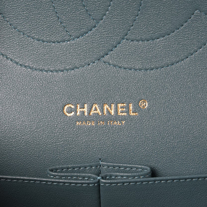 Chanel Lambskin Quilted Jumbo Double Flap Green 7 of 9