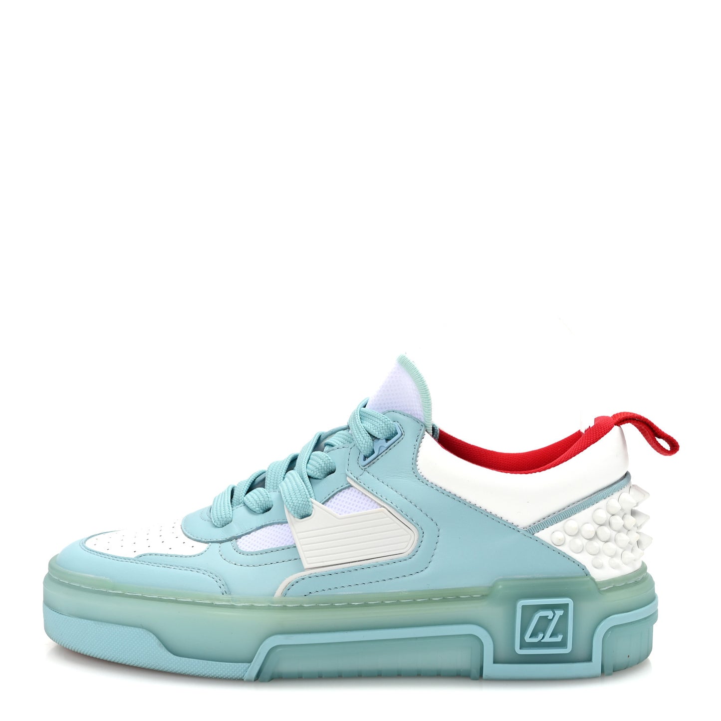 Calfskin Spike Astroloubi Donna Low Top Sneaker 39.5 Mineral White