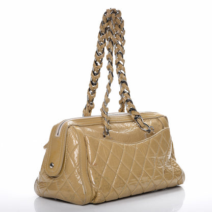 Chanel Patent Quilted Day Glo Flap Bag Beige 3 of 18