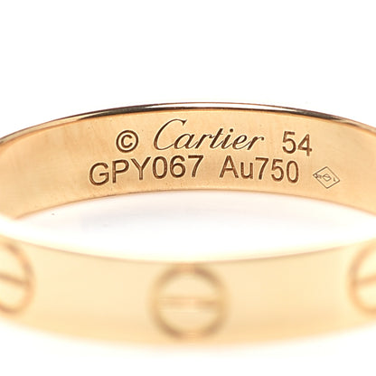 Cartier 18K Yellow Gold 3.5mm LOVE Wedding Band Ring 54 6.75 4 of 5