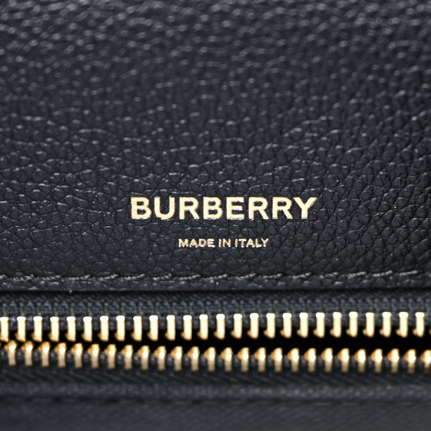 Grainy Calfskin Small Title Bag Black