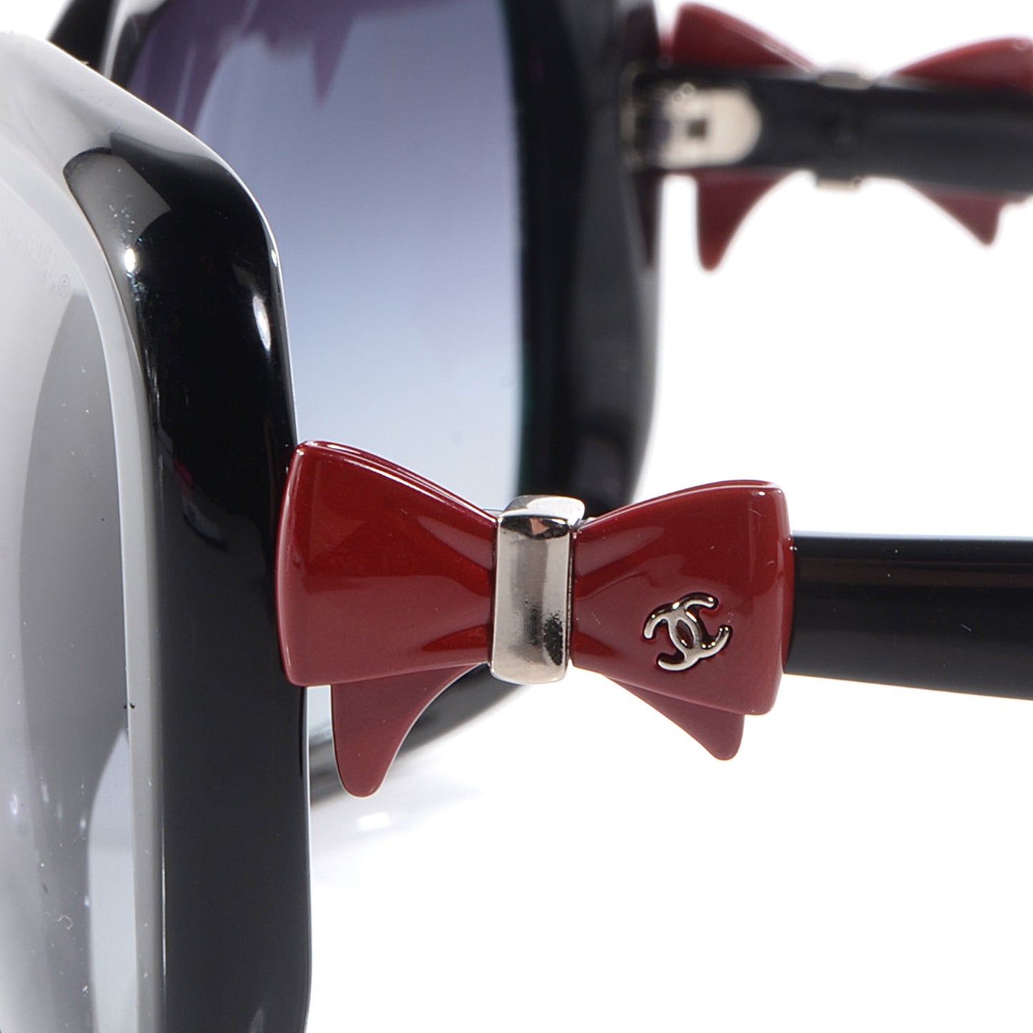 Acetate CC Bow Sunglasses 5171 Black Red