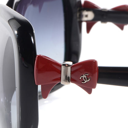 Chanel Acetate CC Bow Sunglasses 5171 Black Red 6 of 6
