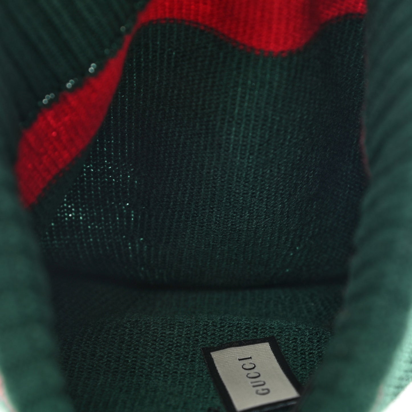 Wool Tricot Knit New Port Beanie Hat M Green Red