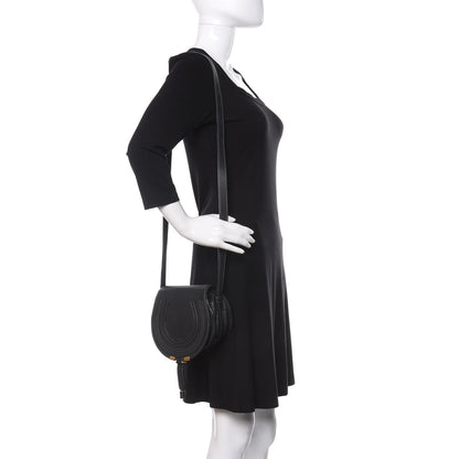 Chloe Calfskin Mini Marcie Round Crossbody Bag Black 2 of 17