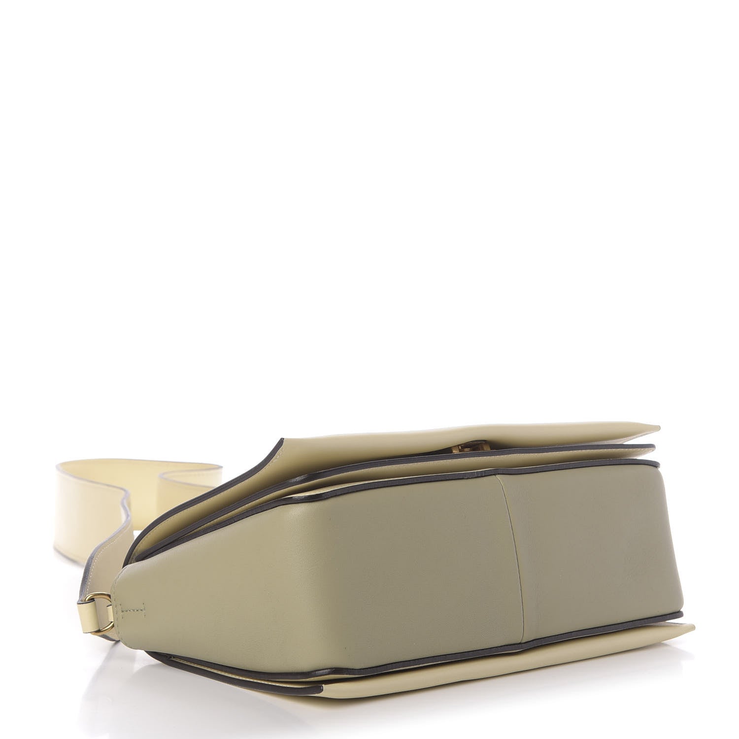 Celine Shiny Smooth Calfskin Medium Frame Shoulder Bag Chalk Mastic 4 of 9