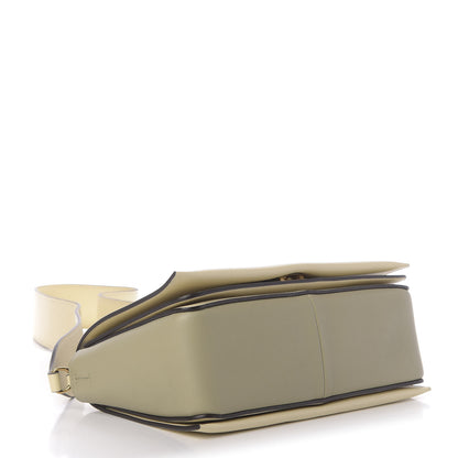 Celine Shiny Smooth Calfskin Medium Frame Shoulder Bag Chalk Mastic 4 of 9