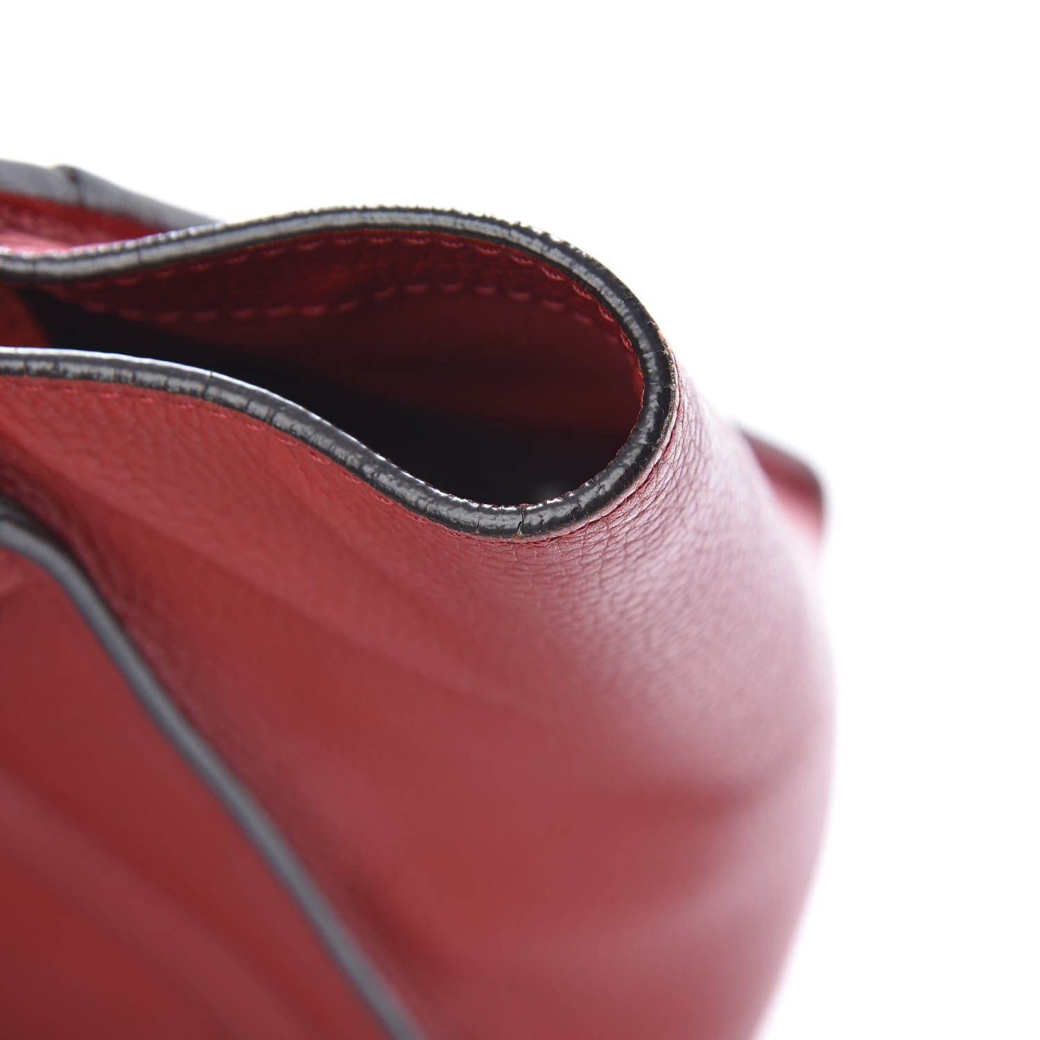 Celine Drummed Calfskin Micro Luggage Coquelicot 17 of 21