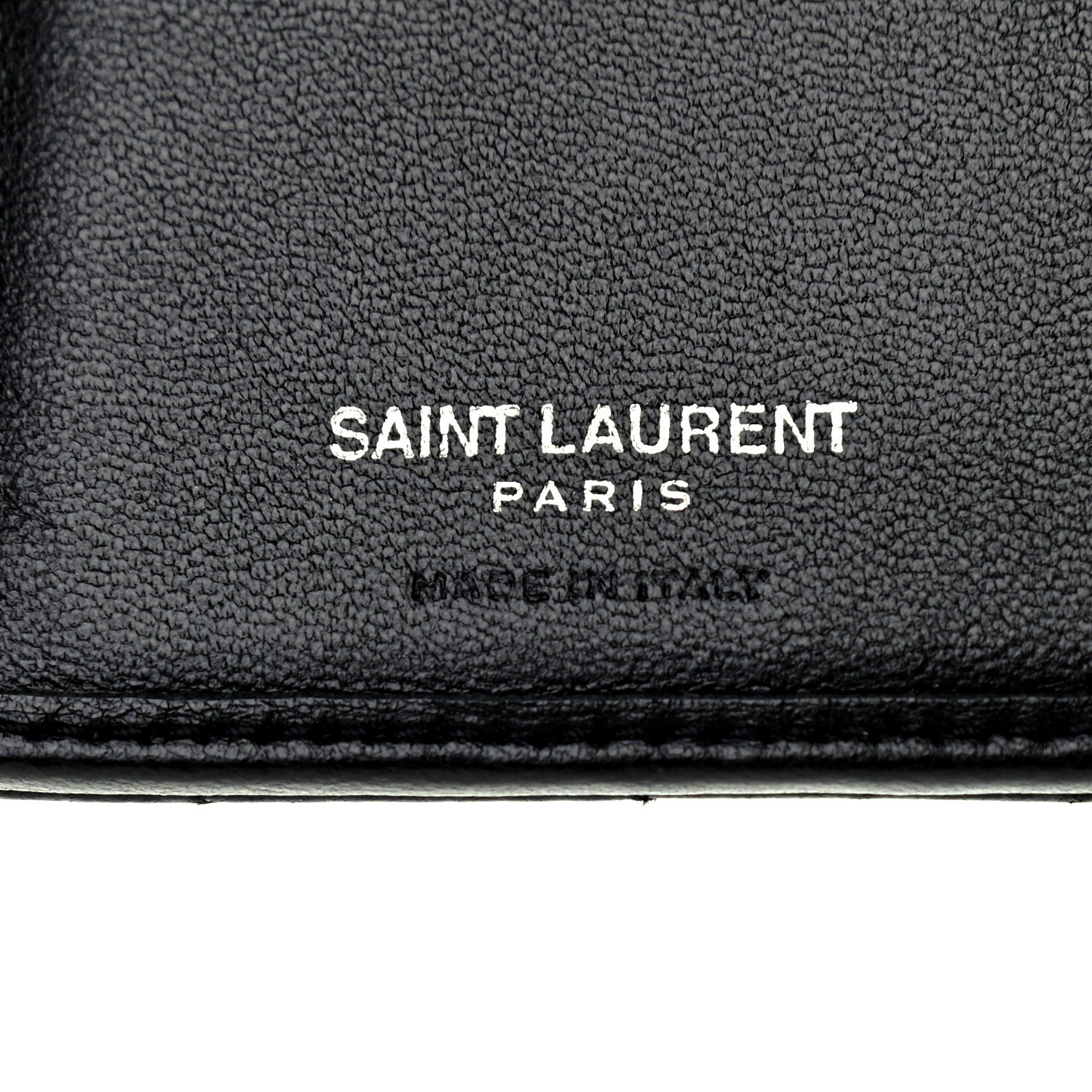 Saint Laurent Lambskin Y Quilted Monogram Compact Loulou Wallet Black 6 of 7