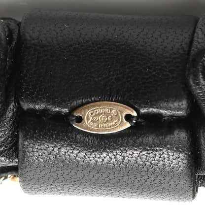 Chanel Lambskin Chain CC Hair Bow Tie Black Gold 3 of 3