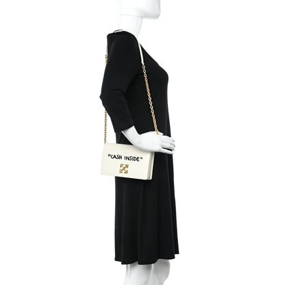 Off-White OFF WHITE Calfskin Jitney 0.5 Cash Inside Crossbody Bag White 2 of 10