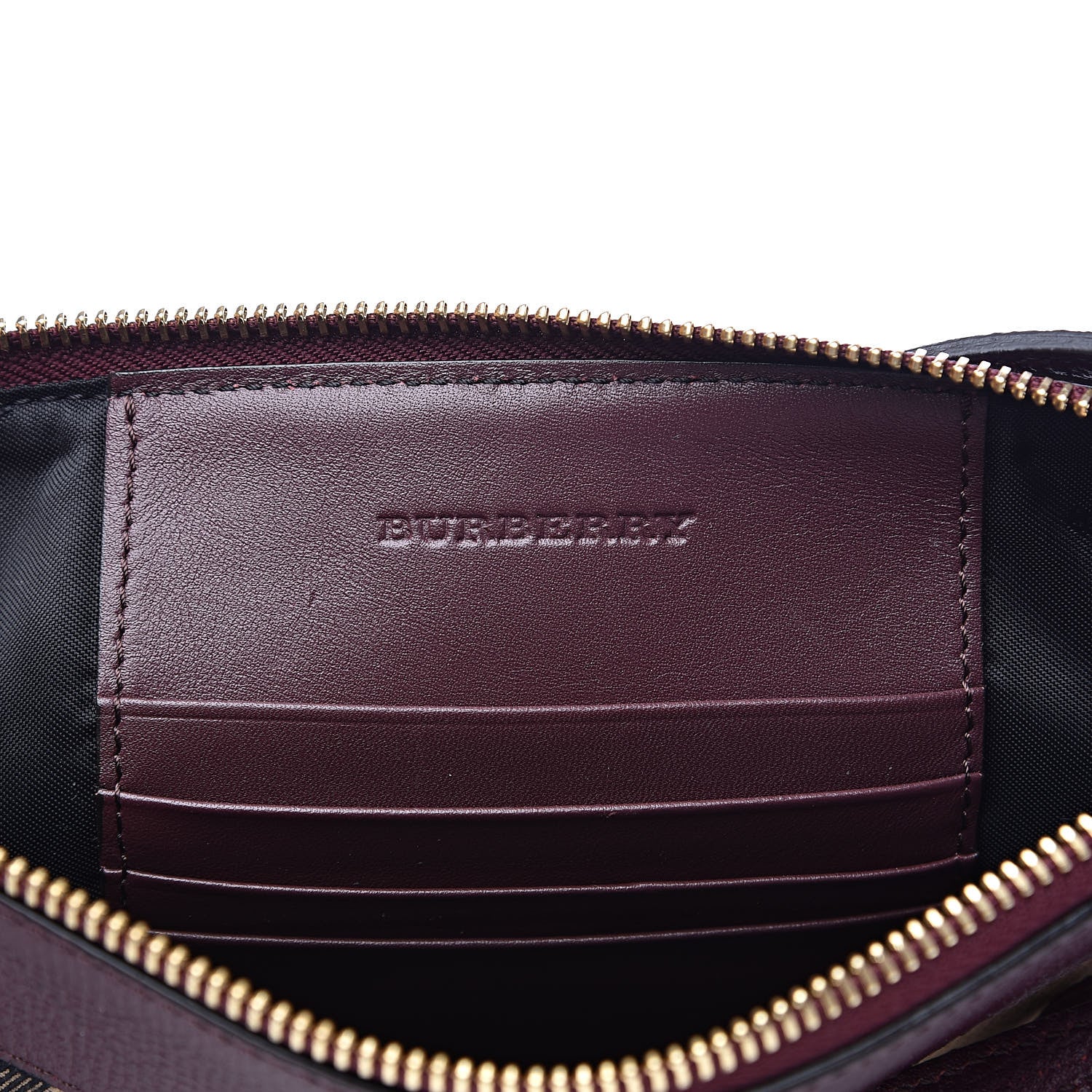 Burberry House Check Derby Peyton Crossbody Clutch Bag Mahogany Red 6 of 12