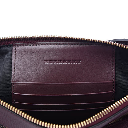 Burberry House Check Derby Peyton Crossbody Clutch Bag Mahogany Red 6 of 12