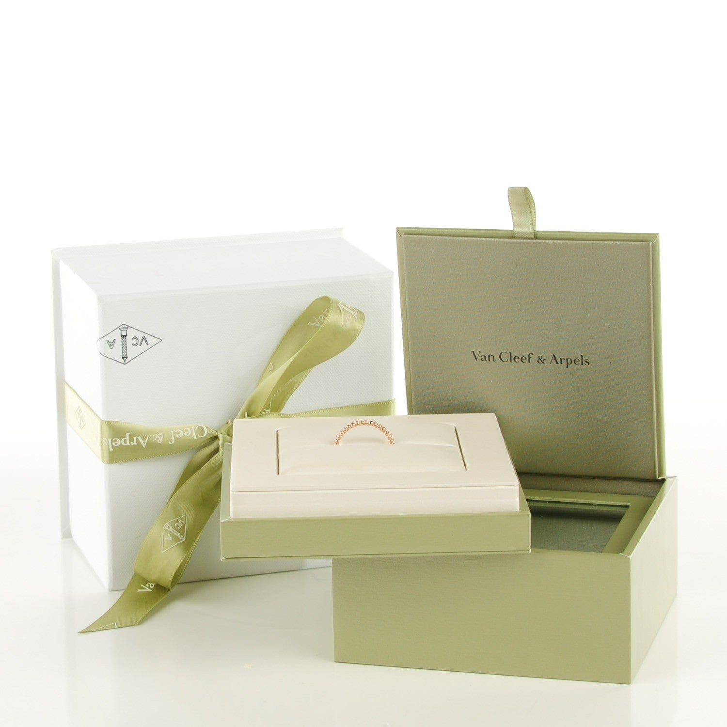 Van Cleef & Arpels 18K Rose Gold Small Perlee Ring 56 7.5 6 of 6