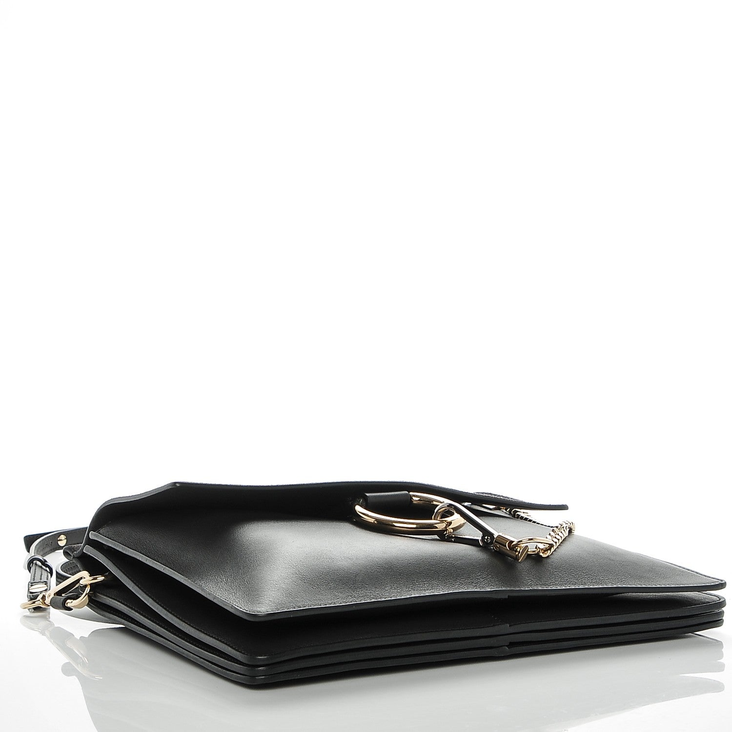 Chloe Calfskin Suede Medium Faye Shoulder Bag Carbon Grey 4 of 6