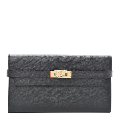 Hermes Epsom Kelly Longue Wallet Black 1 of 6