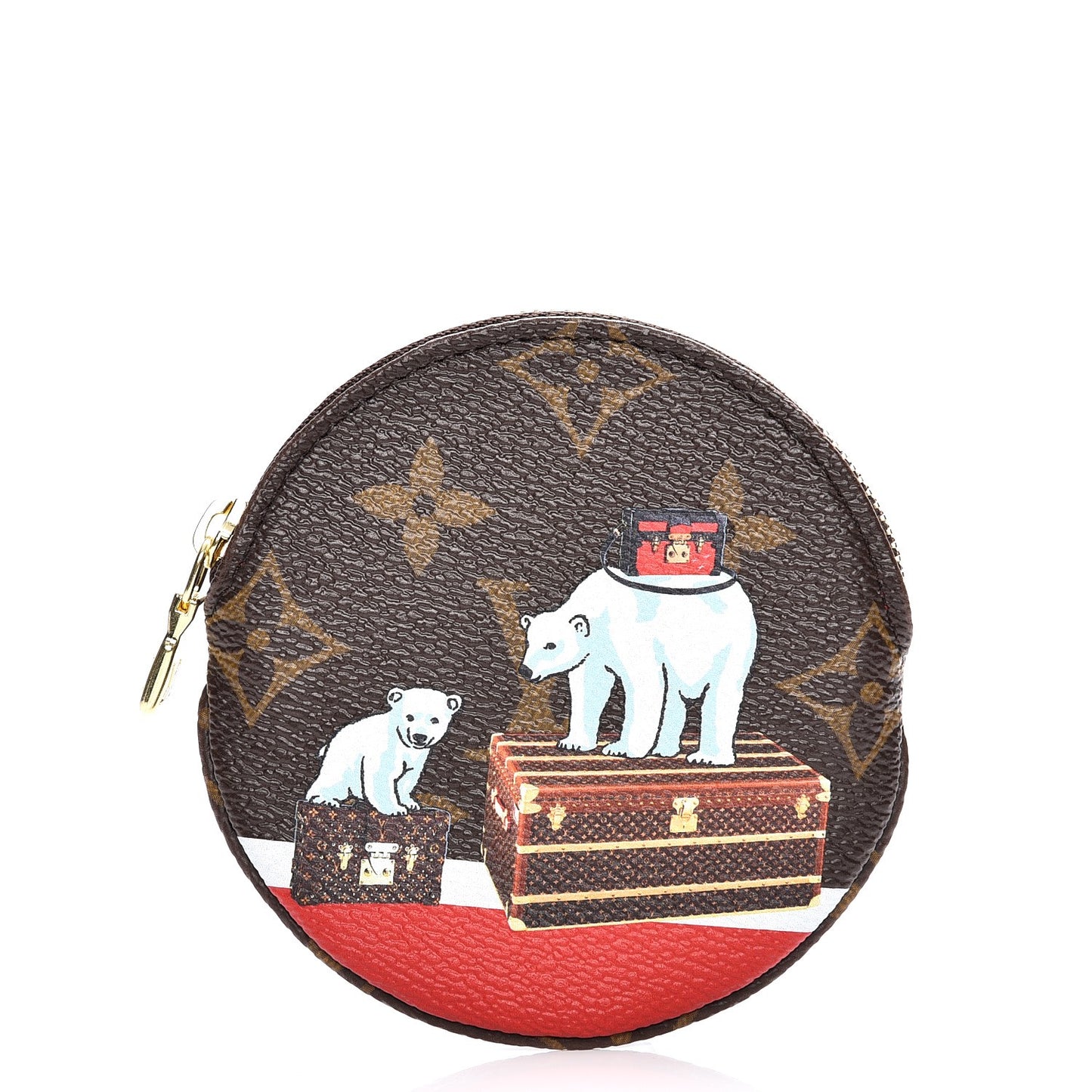 Monogram 2017 Christmas Animation Round Coin Purse