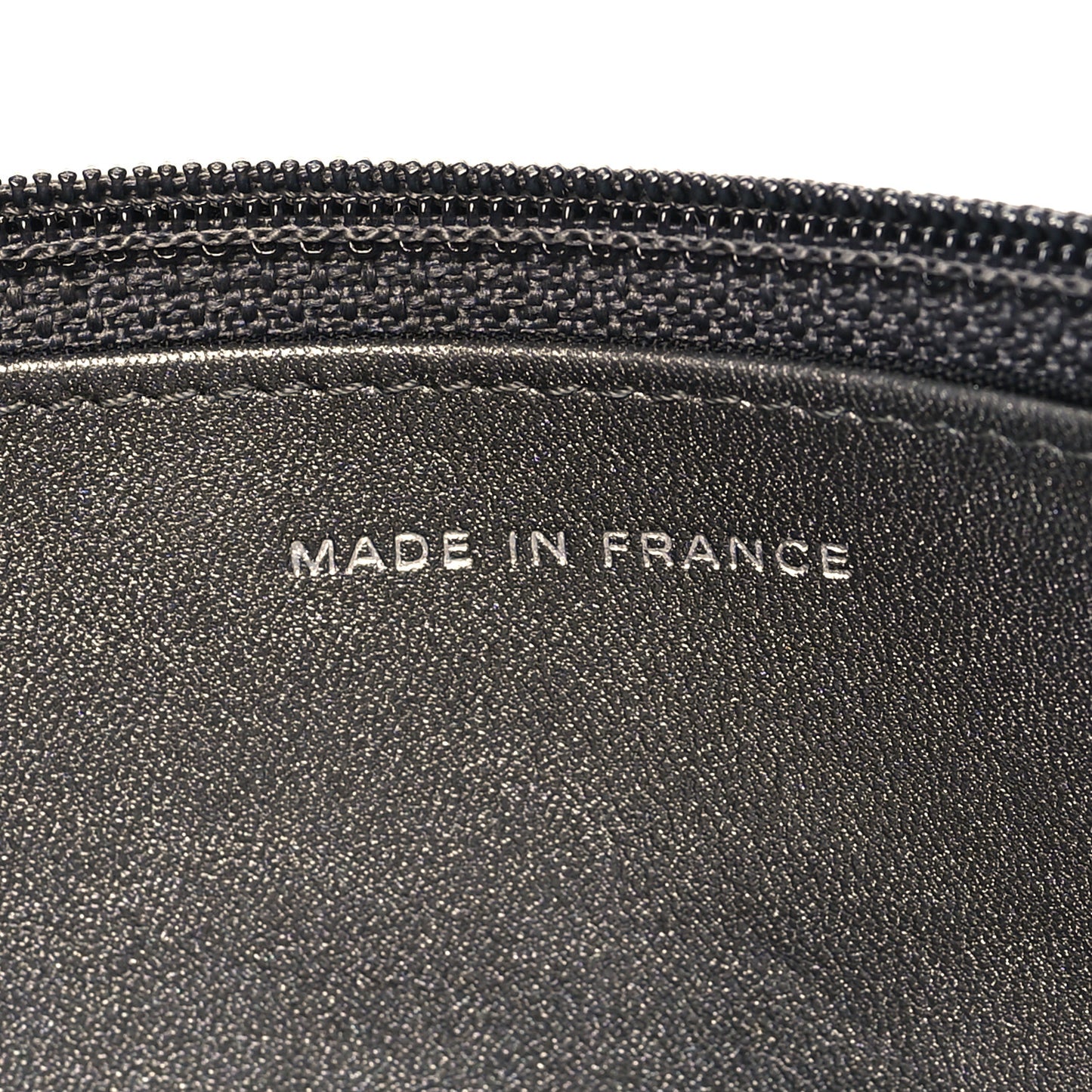 Metallic Caviar Timeless CC Wallet On Chain WOC Grey