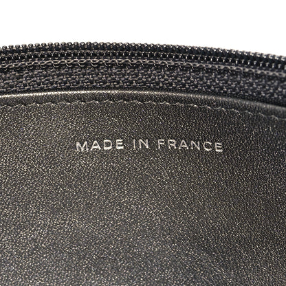 Chanel Metallic Caviar Timeless CC Wallet On Chain WOC Grey 7 of 11