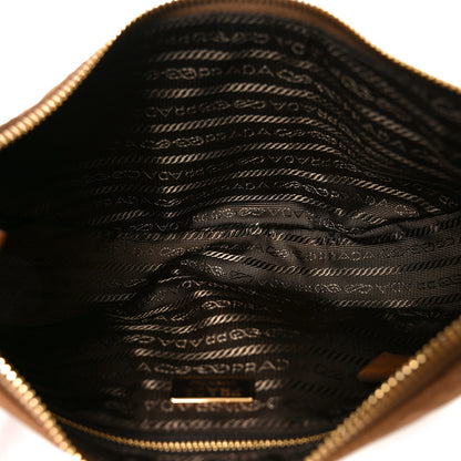 Prada Re-Nylon Saffiano Demi-lune Shoulder Bag Brandy 5 of 9