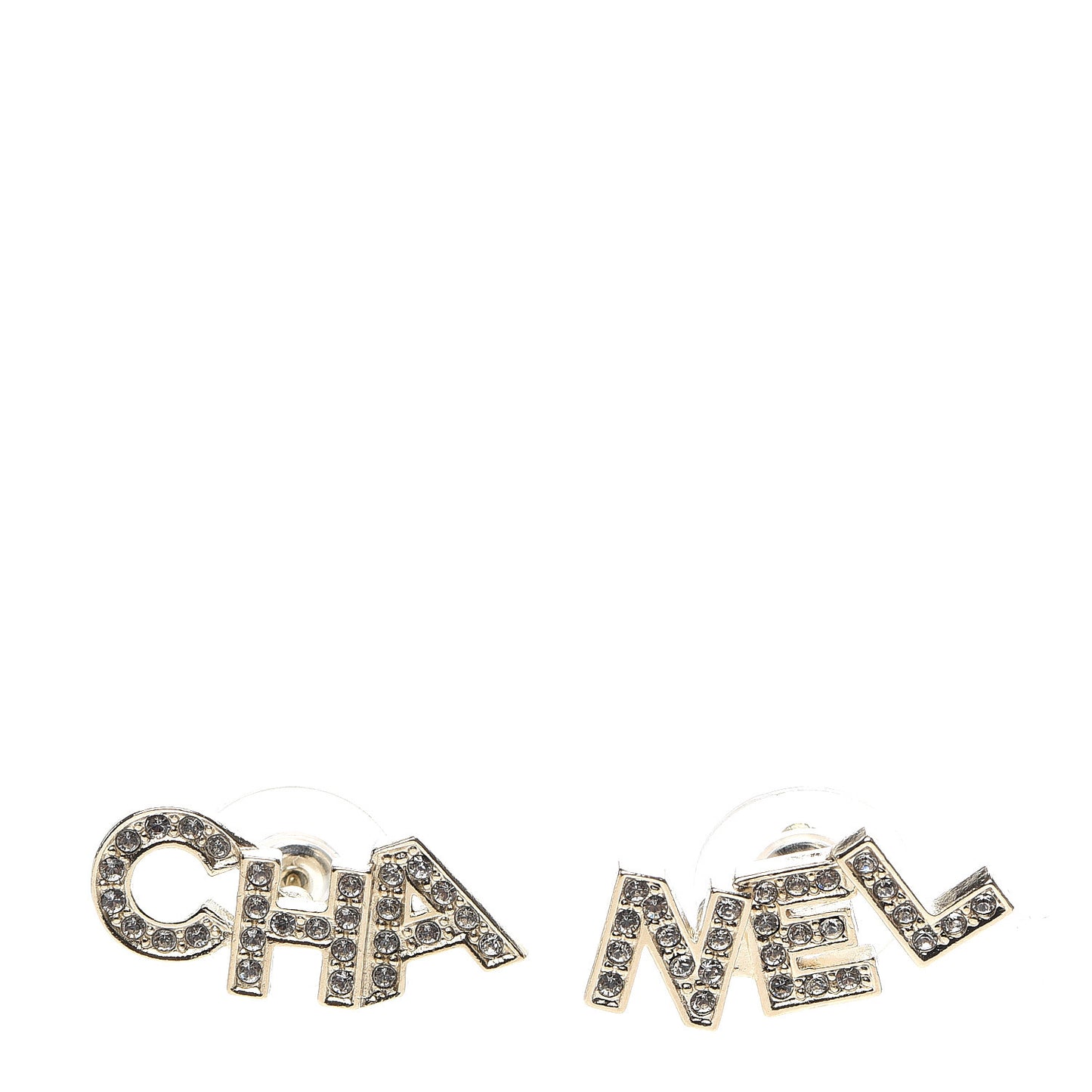 Crystal Pearl Signature Stud Earrings Gold