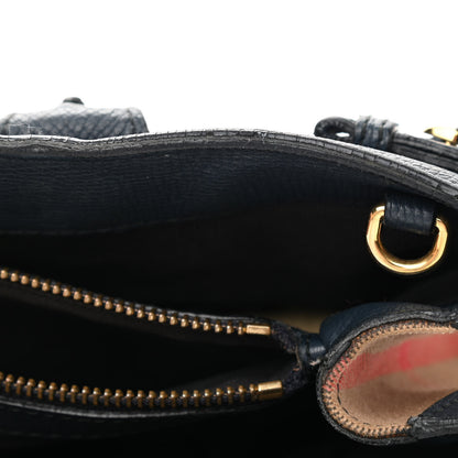 Burberry Calfskin House Check Medium Banner Tote Ink Blue 13 of 18