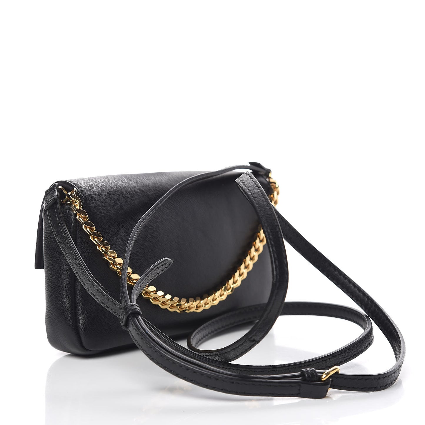 Shiny Nappa Micro Baguette Black