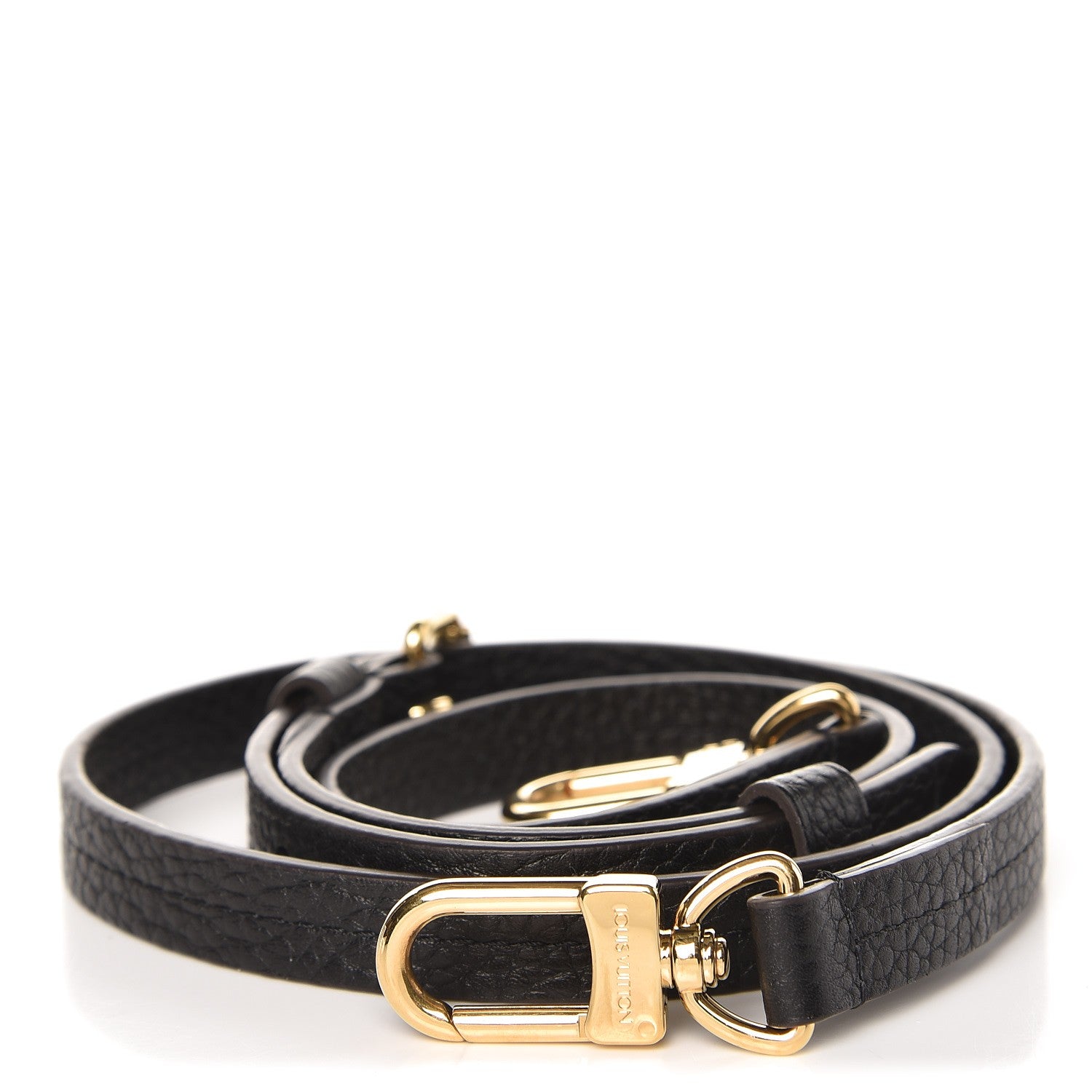 Louis Vuitton Calfskin Adjustable Retiro NM Shoulder Strap Black 1 of 3